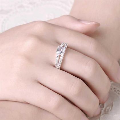 Jenny Jewelry R773 Silver Plated Design Lady Ring