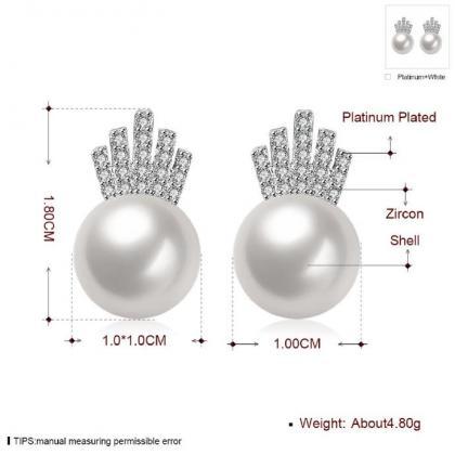 Jenny Jewelry E067 Luxury Trendy Pearl Earring