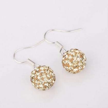 Jenny Jewelry E002 Silver Crystal Earring