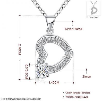 Jenny Jewelry N002 Silver Plated Necklace Brand..