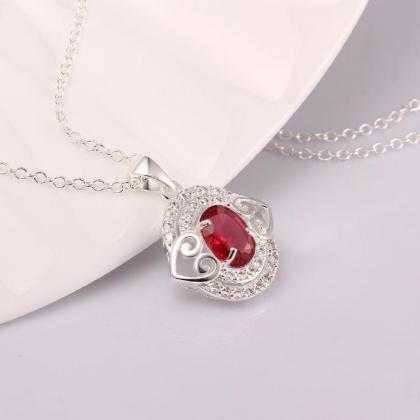 Jenny Jewelry N006-a Silver Plated Necklace Brand..