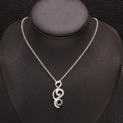 Jenny Jewelry N008-a Silver Plated Necklace Brand..