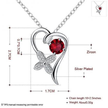 Jenny Jewelry N011-a Silver Plated Necklace Brand..
