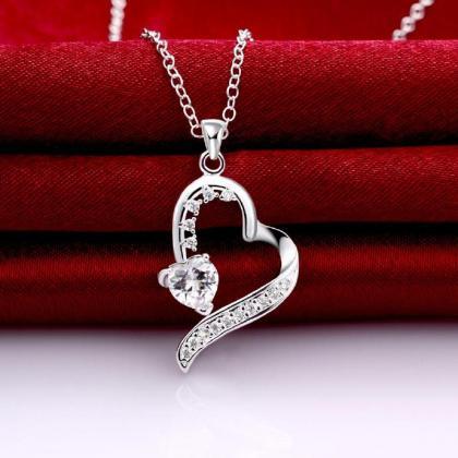 Jenny Jewelry N015 Silver Plated Necklace Brand..