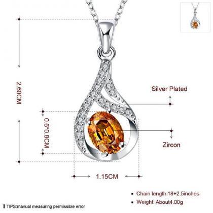 Jenny Jewelry N017 Silver Plated Necklace Brand..