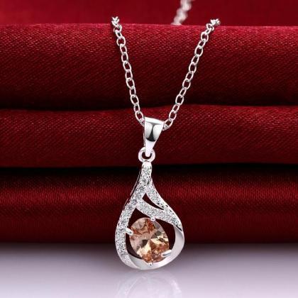 Jenny Jewelry N017 Silver Plated Necklace Brand..