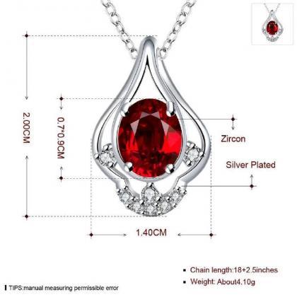 Jenny Jewelry N024-a Silver Plated Necklace Brand..