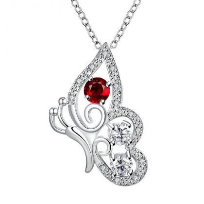 Jenny Jewelry N027-a Silver Plated Necklace Brand..