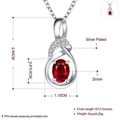Jenny Jewelry N028-a Silver Plated Necklace Brand..