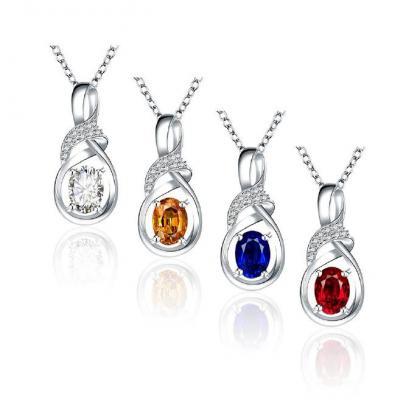 Jenny Jewelry N028-a Silver Plated Necklace Brand..