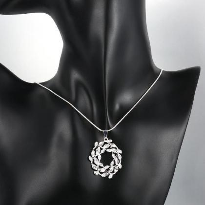 Jenny Jewelry N029-a Silver Plated Necklace Brand..