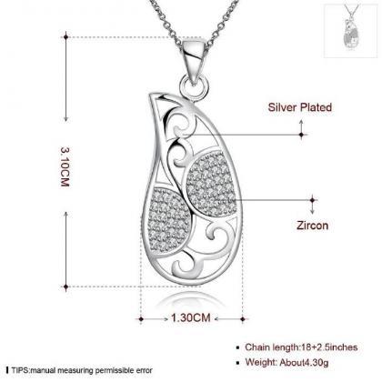 Jenny Jewelry N031 Silver Plated Necklace Brand..