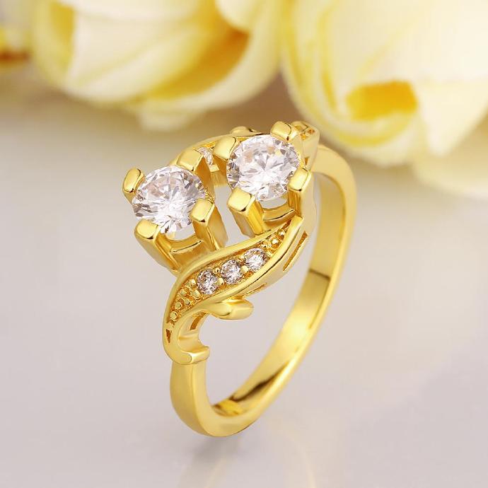High Quality Fashion Jewelry 18k Plated Zircon Ring