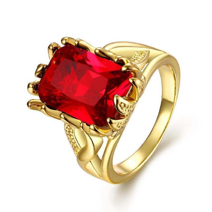 High Quality Fashion Jewelry 18k Plated Zircon Ring