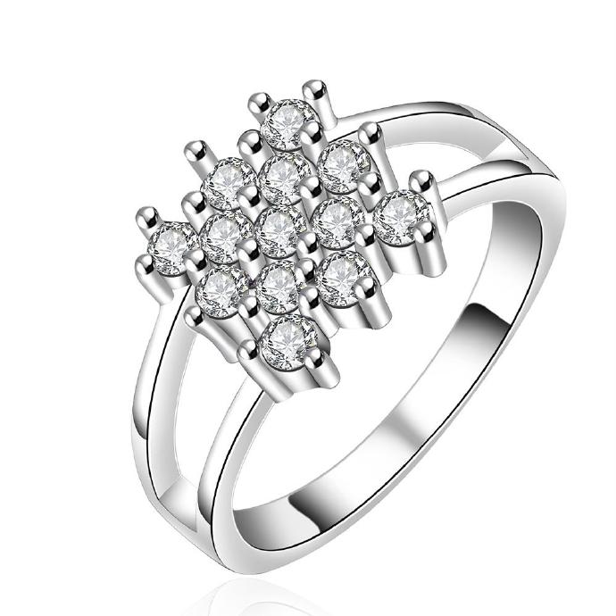 Jenny Jewelry R556-8 Silver Plated Design Lady Ring