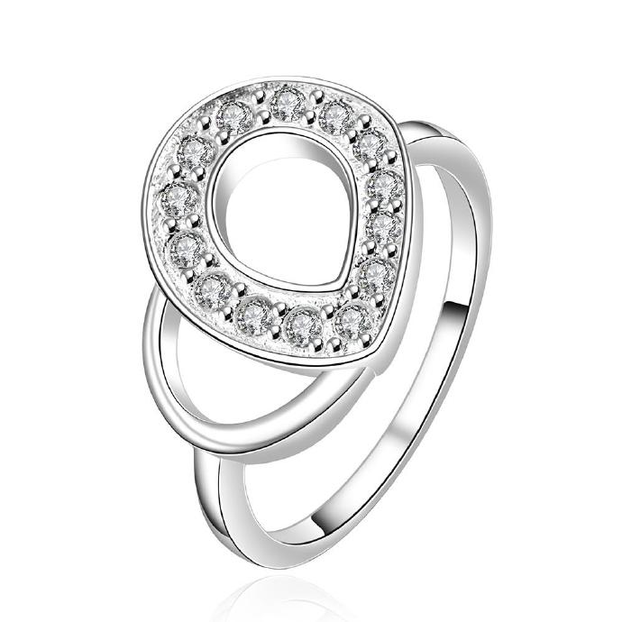 Jenny Jewelry R559-8 Silver Plated Design Lady Ring