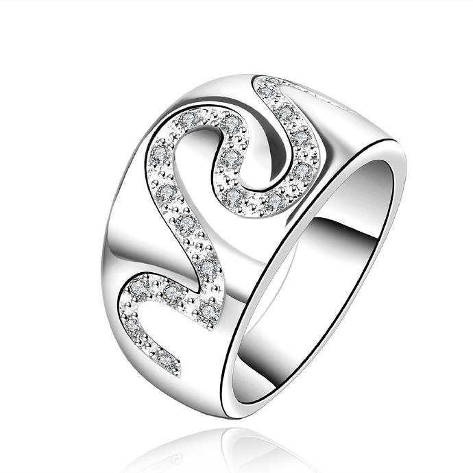 Jenny Jewelry R580 Silver Plated Design Lady Ring