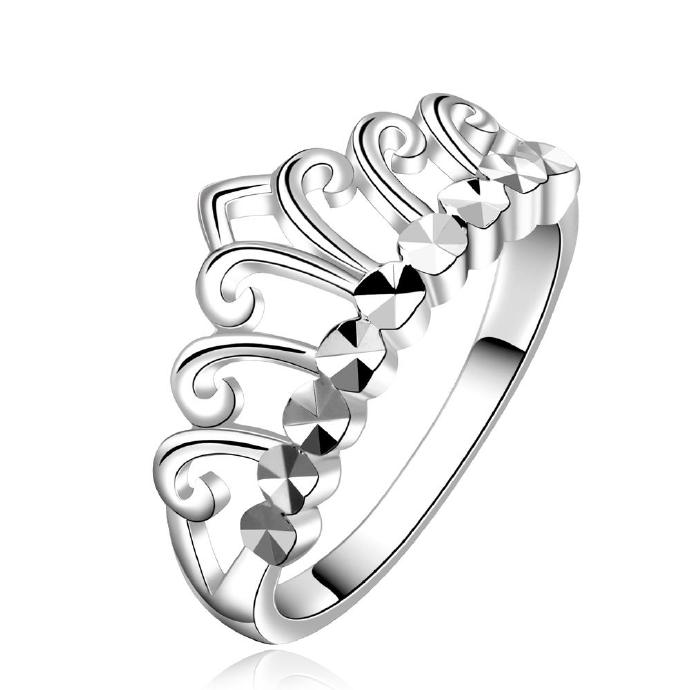 Jenny Jewelry R586 Silver Plated Design Lady Ring