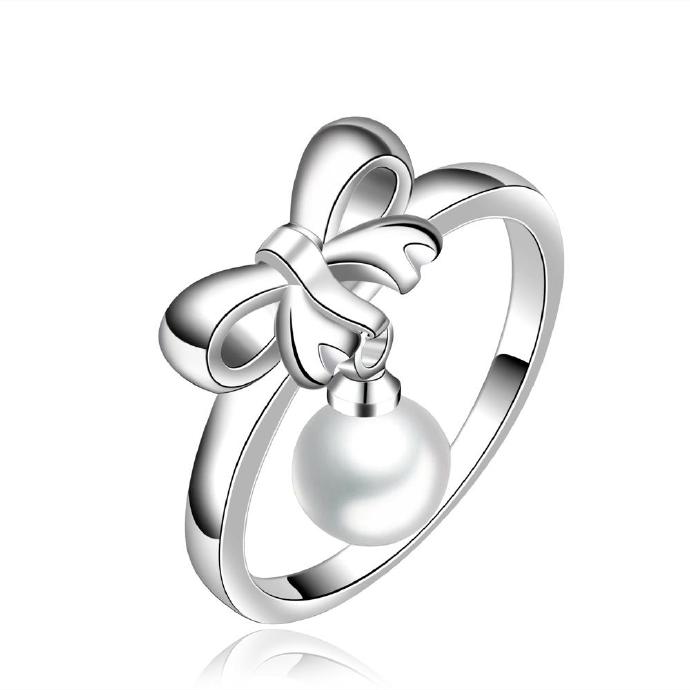 Jenny Jewelry R593 Silver Plated Design Lady Ring