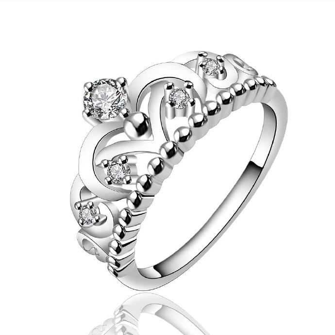 Jenny Jewelry R601 Silver Plated Design Lady Ring