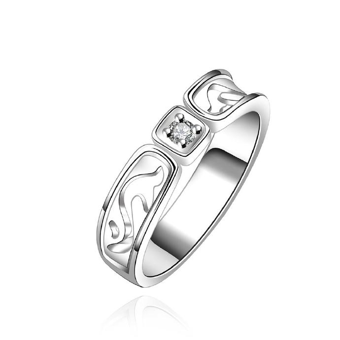 Jenny Jewelry R610 Silver Plated Design Lady Ring