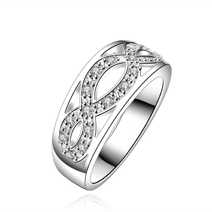Jenny Jewelry R614 Silver Plated Design Lady Ring