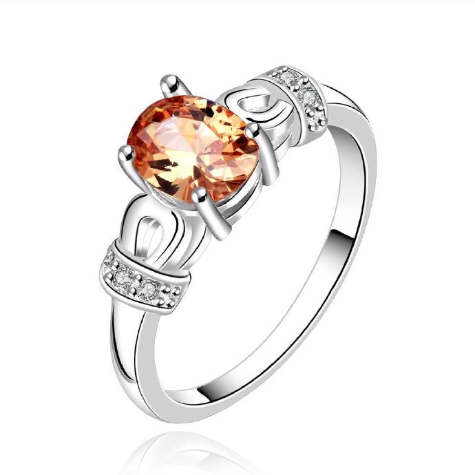 Jenny Jewelry R645-a Silver Plated Design Lady Ring