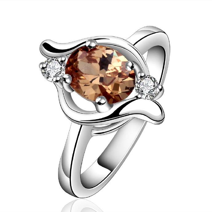 Jenny Jewelry R646-a Silver Plated Design Lady Ring