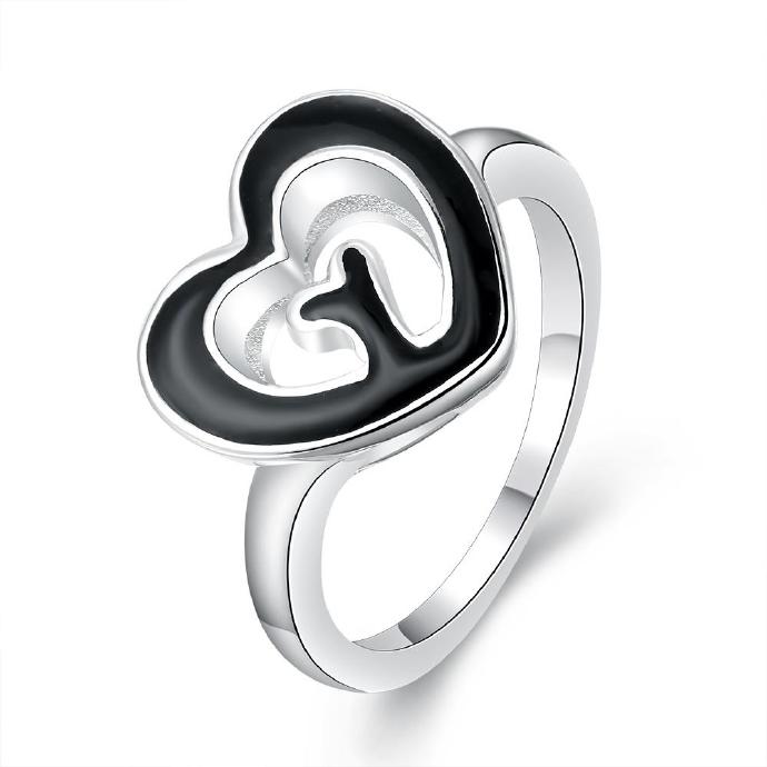 Jenny Jewelry R676 Silver Plated Design Lady Ring