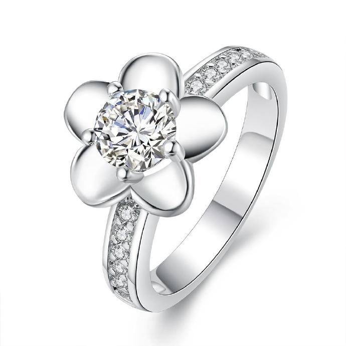 Jenny Jewelry R681 Silver Plated Design Lady Ring