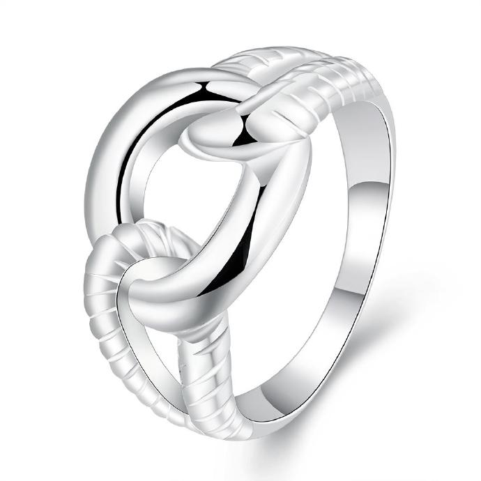 Jenny Jewelry R697 Newest Princess Silver Wedding Rings
