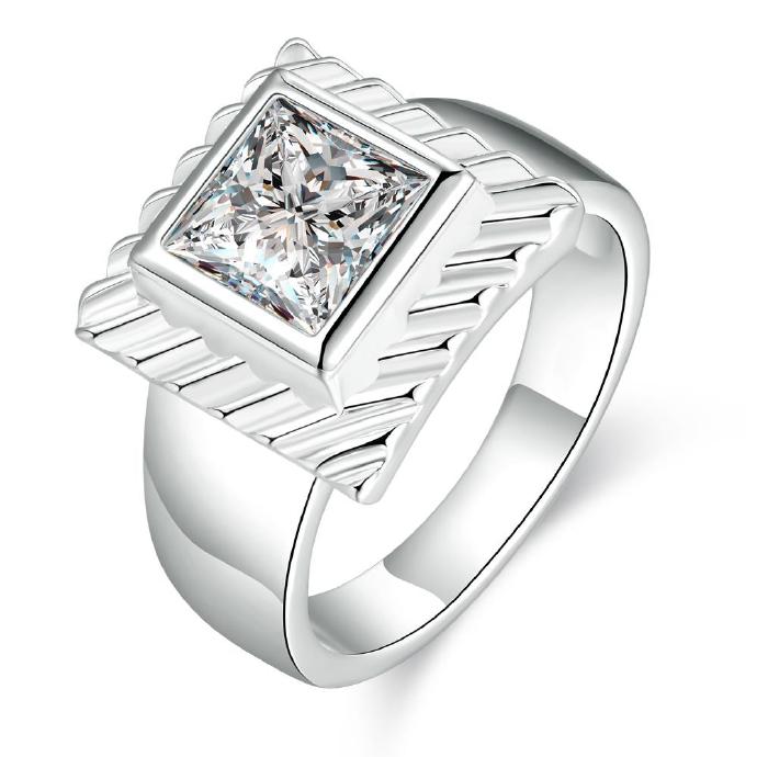 Jenny Jewelry R728 Silver Plated Design Lady Ring