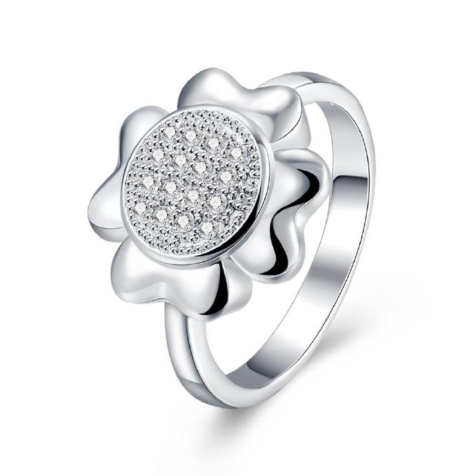 Jenny Jewelry R733 Silver Plated Design Lady Ring