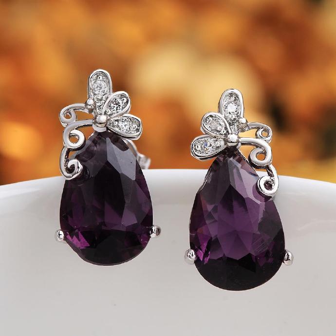 Jenny Jewelry Fvre008 Elegant Big Crystal Fashion Zircon Stud Earring