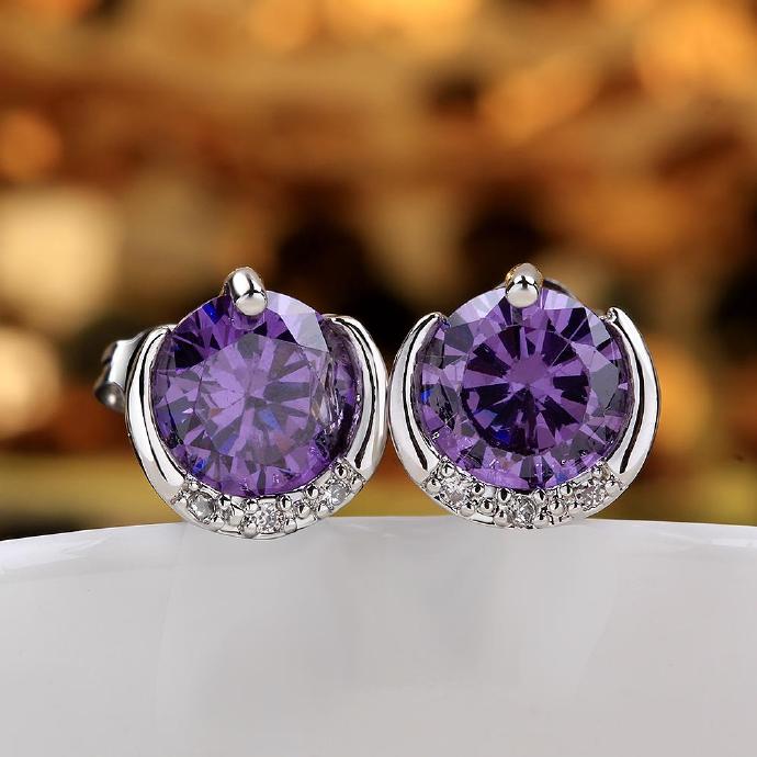 Jenny Jewelry Fvre015 Elegant Big Crystal Fashion Zircon Stud Earring