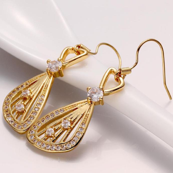 Jenny Jewelry E001-a 18k Gold Plating High Quality Ziccon Fashion Earring