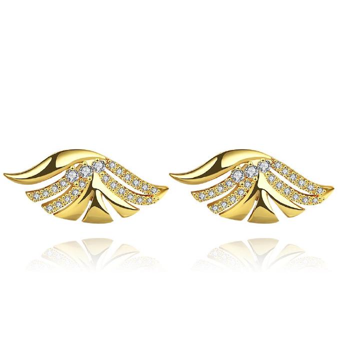 Jenny Jewelry E015-a 18k Gold Plating High Quality Ziccon Fashion Earring