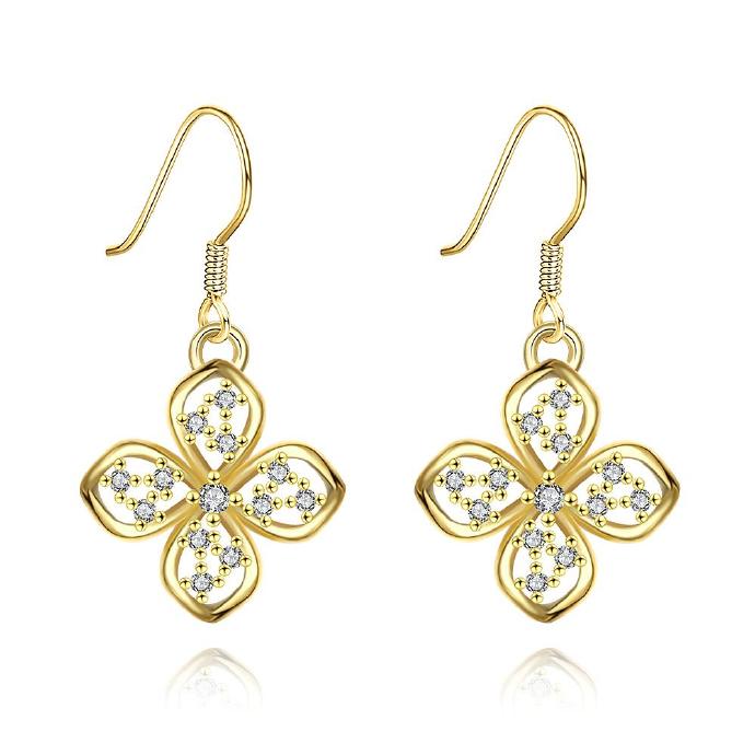 Jenny Jewelry E018-a 18k Gold Plating High Quality Ziccon Fashion Earring