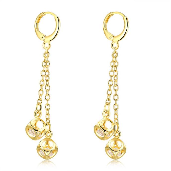 Jenny Jewelry E067-a 18k Gold Plating High Quality Ziccon Fashion Earring