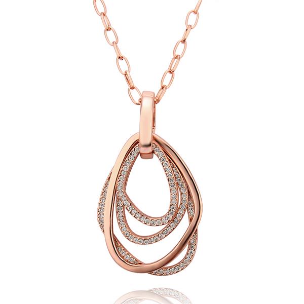 Jenny Jewelry M001 Fashion Elegant Temperament Round Long Sweater Necklace Pendants 18k Real Gold