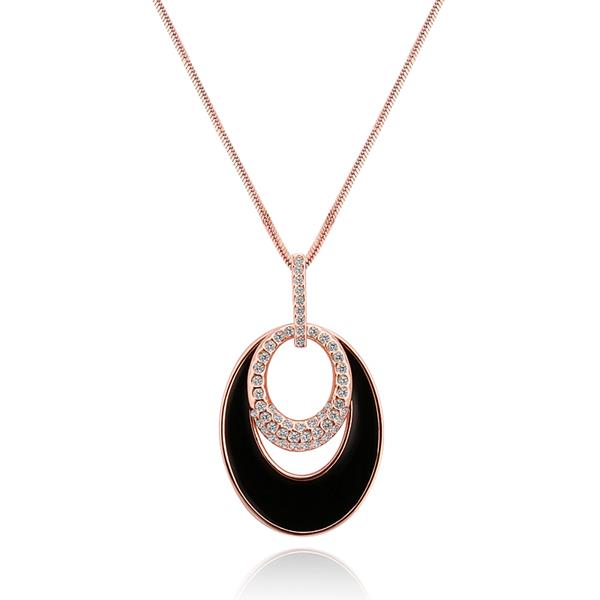 Jenny Jewelry M010 Fashion Elegant Temperament Round Long Sweater Necklace Pendants 18k Real Gold