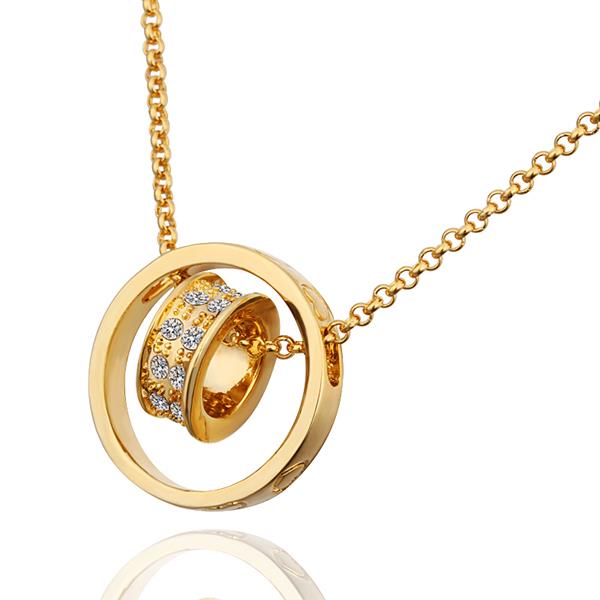 Jenny Jewelry N029 18k Real Gold Plated Necklace Pendantsnew Fashion Jewelryfor Women