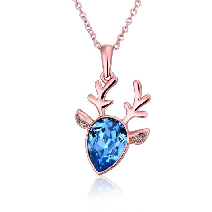 Jenny Jewelry N513 And Lead 18k Rose Gold Plated Fancy Crystal Pendants Jewelry For Young Ladies