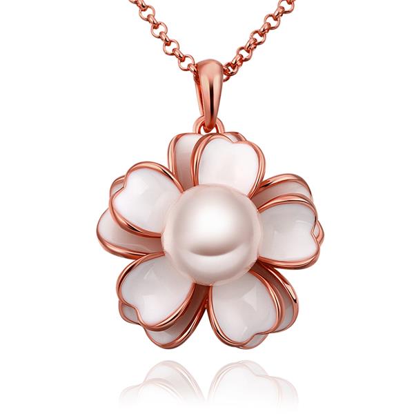Jenny Jewelry N710 18k Real Gold Plated Necklace Pendantsnew Fashion Flower Pendant Necklace