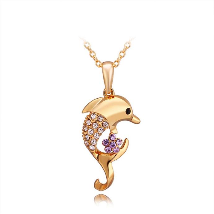 Jenny Jewelry N736 18k Real Gold Plated Necklace Pendantsnew Fashion Jewelryfor Women