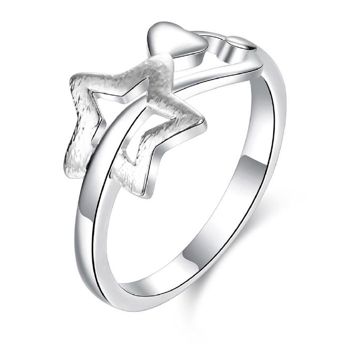Jenny Jewelry R754 Silver Plated Design Lady Ring ,available Size 7,8