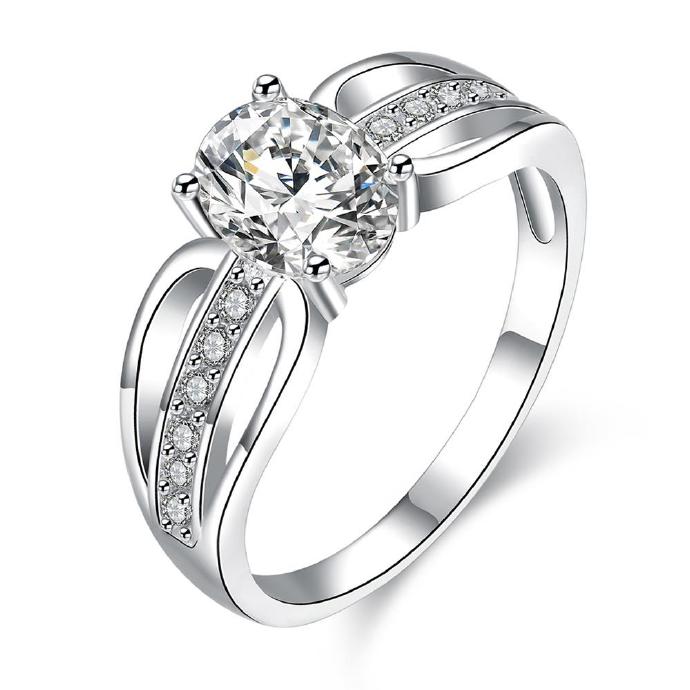 Jenny Jewelry R764 Silver Plated Design Lady Ring ,available Size 7,8