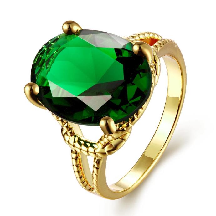 Jenny Jewelry R105-a-8 High Quality Fashion Jewelry 24k Plated Zircon Ring