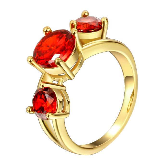 Jenny Jewelry R119-a-8 High Quality Fashion Jewelry 24k Plated Zircon Ring