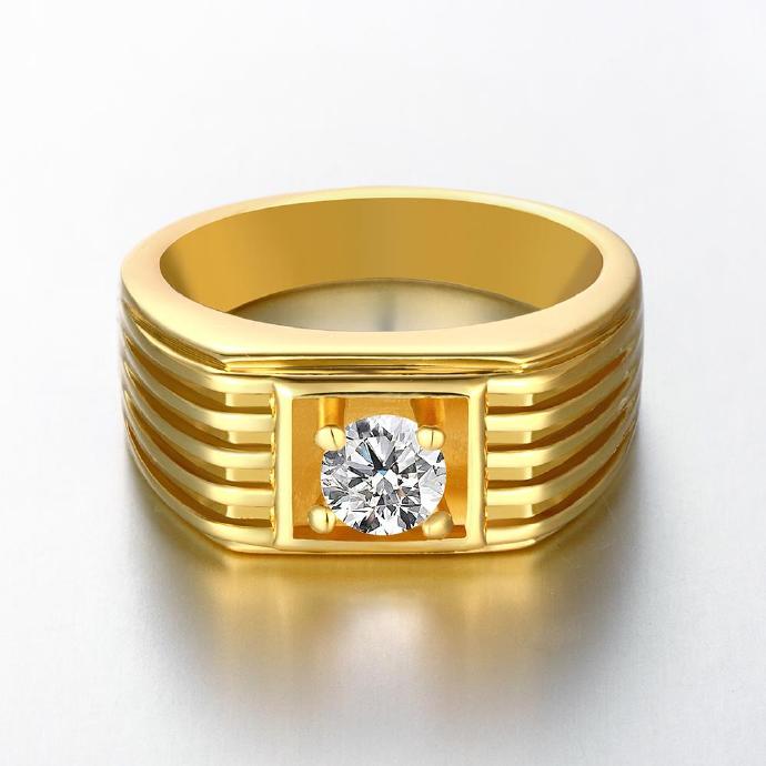 Jenny Jewelry R121-a-8 High Quality Fashion Jewelry 24k Plated Zircon Ring